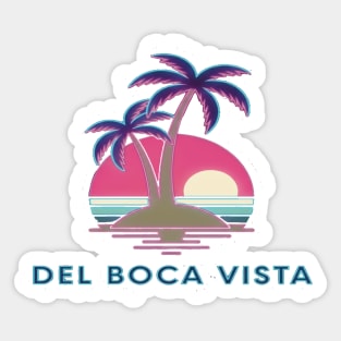 Del Boca Vista Tee - Retirement Community Retro-Wave Sticker